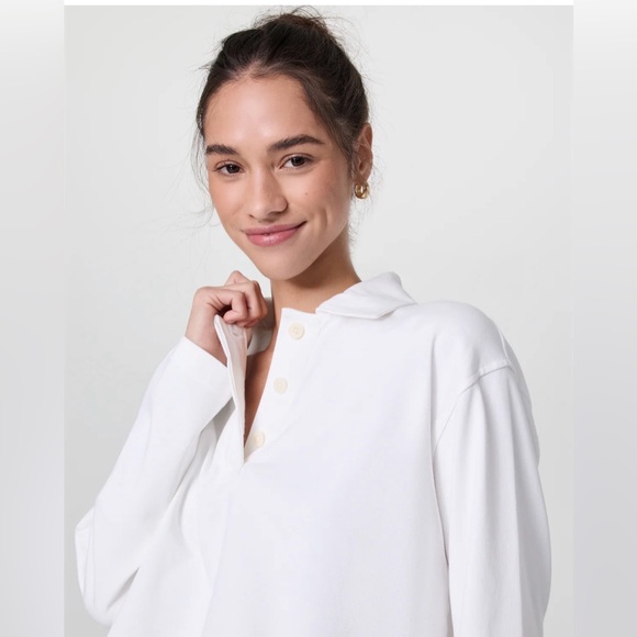 Vuori Tops - NWT Vuori Mackenzie Rugby Polo White